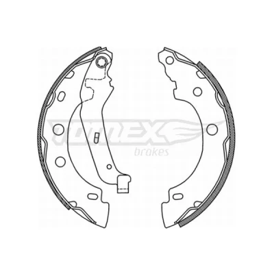 Billede af TOMEX brakes TX 21 00 Bremsebakker bagaksel 203 39 RENAULT: Kangoo I Express