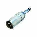 Billede af XLR Adapter 3 Pin Han 6.35 mm Sølv