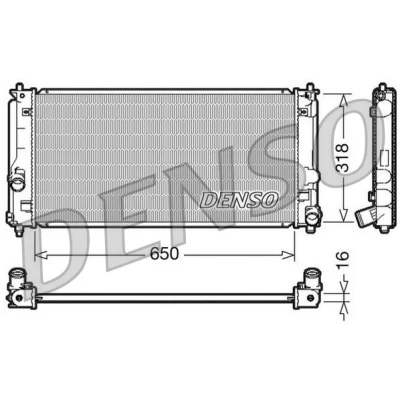 Billede af DENSO DRM50044 Radiator Aluminium 650 318 16