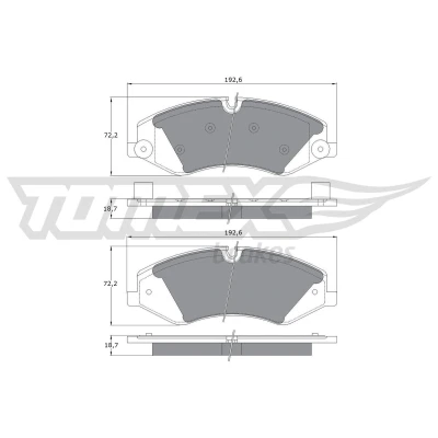 Billede af TOMEX brakes TX 17 73 Bremseklodser foraksel Forberedt til slidindikator LAND ROVER: Range Rover Sport, Discovery 4, 3