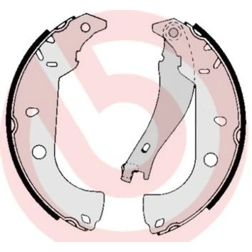 Billede af BREMBO S 23 511 Bremsebakker 229 42 med håndbremsegreb