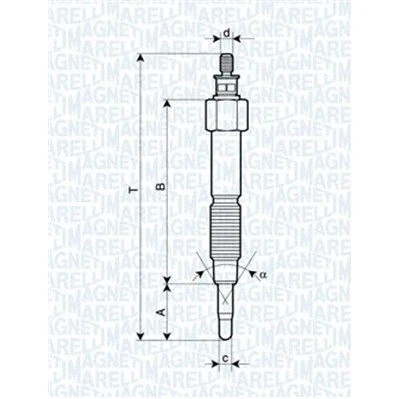 Billede af MAGNETI MARELLI 062900093304 Gløderør 11V 10A M10X1,25