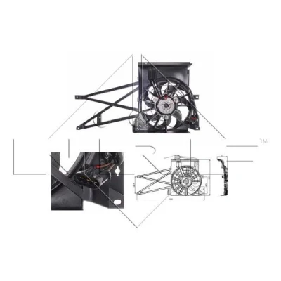 Billede af NRF 47013 Køleventilator 290 12 132 med kølerventilatorramme (karm), belastningsmodstand