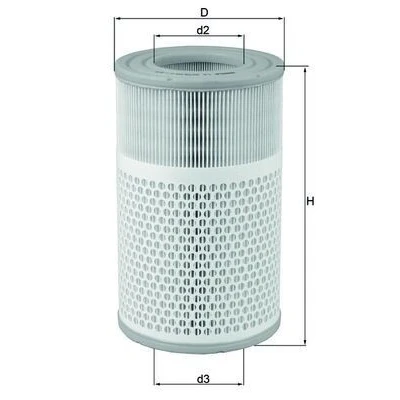 Billede af MAHLE ORIGINAL LX 2079 Luftfilter 221,0 137,0 Filterindsats SAAB: 9 5 Stationcar, Sedan