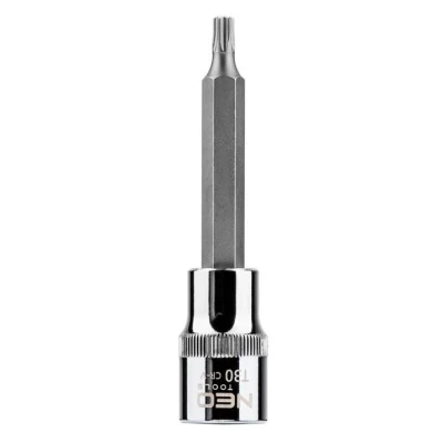 Billede af NEO TOOLS 08 763 Skraldenøgleindsats (Hexagon) 1/2 T30 Krom vanadium stål, Værktøjsstål indre torx