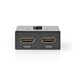 Billede af HDMI switch 3 Port 1x Input / 2x indgang Output 4K@60Hz 6 Gbps Metal Anthracite
