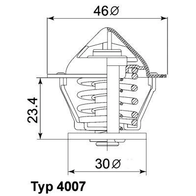 Billede af WAHLER 4007.80D Termostat 80 med pakning