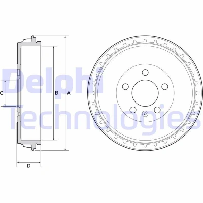 Billede af Bremsetromle DELPHI BF564