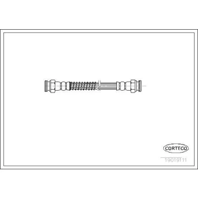 Billede af CORTECO 19019111 Bremseslange bagaksel 185
