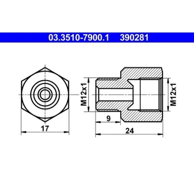 Billede af ATE 03.3510 7900.1 Adapter, bremserør