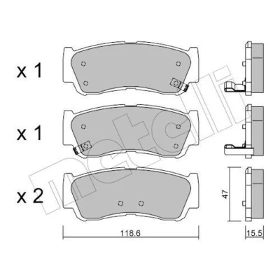 Billede af Bremseklodser METELLI 22 0788 0