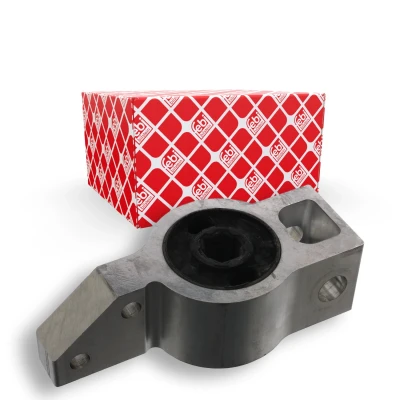 Billede af FEBI BILSTEIN 38662 Bøsning med holder venstre foraksel, nede, bag Aluminium Gummimetalleje VOLKSWAGEN: Touran I, Golf 6, Plus / Crossgolf
