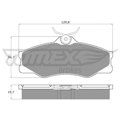 Billede af TOMEX brakes TX 11 66 Bremseklodser foraksel VOLKSWAGEN: TRANSPORTER 3 Kasten, 3, Bus