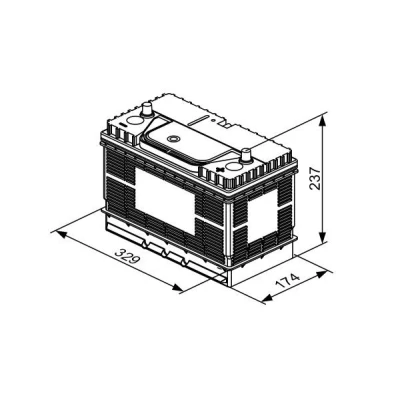 Billede af BOSCH T3 0 092 T30 520 Starterbatteri 12V 105Ah 800A B01