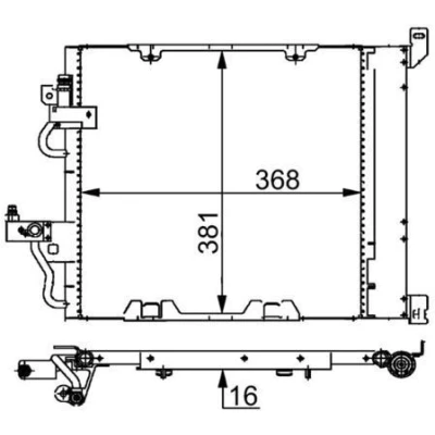 Billede af MAHLE ORIGINAL AC 376 000S Kondensator med tørrer 14 14,2 364 OPEL: Zafira B, Astra H GTC, Caravan