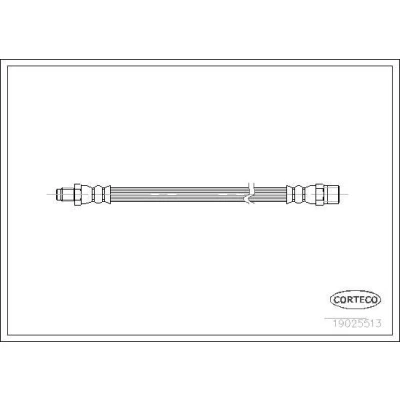 Billede af CORTECO 19025513 Bremseslange bagaksel 478