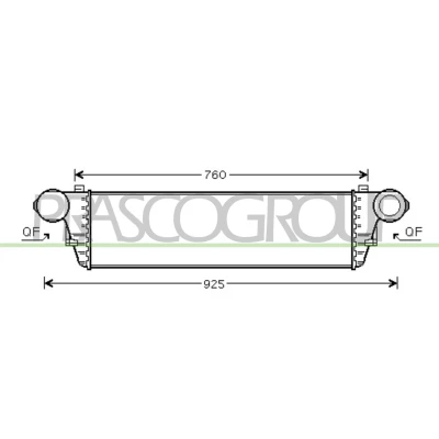 Billede af PRASCO ME026N002 Intercooler med lynkobling