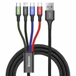 Billede af Baseus 4 i 1 multi opladerkabel USB Lightning, MicroUSB og 2x C