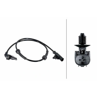 Billede af HELLA 6PU 358 252 051 ABS Sensor med holdeklips på kablet Hall princip 2 polet 710mm NISSAN: MICRA 3