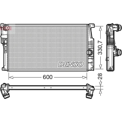Billede af DENSO DRM05015 Radiator 600 331 28 BMW: 1 Hatchback, 3 Sedan