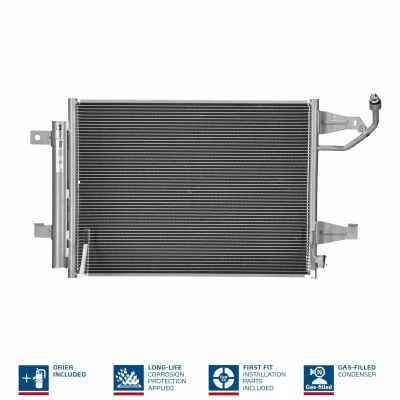 Billede af NISSENS 940067 Kondensator med tørrer Aluminium 545 R 134a MITSUBISHI: COLT 6
