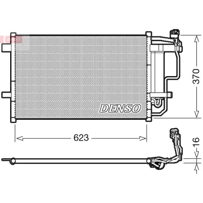Billede af DENSO DCN44007 Kondensator med tørrer R 134a MAZDA: 3 Sedan, Hatchback