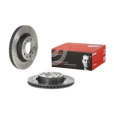 Billede af BREMBO 09.C657.1X Bremseskiver 266 22 5 perforeret/indv. ventileret coatet højkarboniseret med skruer PEUGEOT: 308 SW 2, II Hatchback
