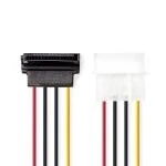 Billede af Intern Strømkabel Molex Han SATA 15 Pin Hun Guldplateret 0.20 m Runde PVC Forskellige Plastikpose
