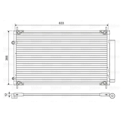 Billede af VALEO 822604 Kondensator med tørrer Aluminium 366 TOYOTA: Yaris III Hatchback
