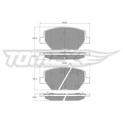 Billede af TOMEX brakes TX 19 10 Bremseklodser foraksel med akustisk advarsel for slid tilbehør OPEL: Insignia B Sports Tourer, Grand Sport