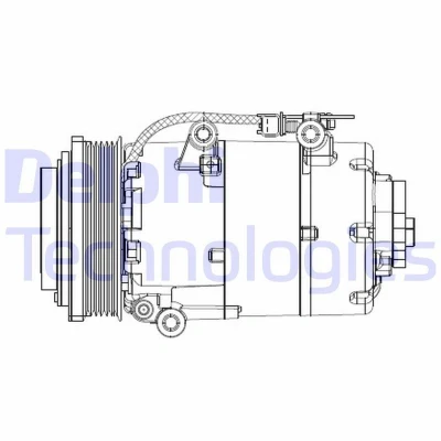Billede af DELPHI CS20358 Kompressor VS16 PAG 46 med kompressorolie FORD: Focus 2 Kombi, C Max,