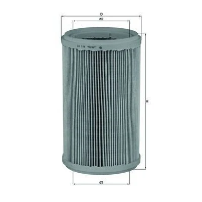 Billede af MAHLE ORIGINAL LX 914 Luftfilter 255,0 150,0 Filterindsats ALFA ROMEO: Spider, 166, 156 Sportwagon