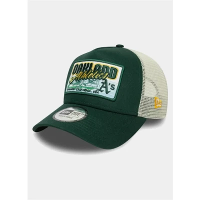 Billede af New Era Patch Trucker Unisex Caps Dark blue/ sand/multicoloured, Størrelse: One Size, sand/multi coloured
