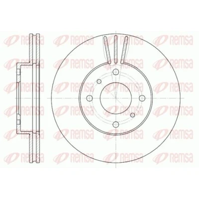 Billede af REMSA 6610.10 Bremseskiver foraksel 280, 280 22 4 ventileret NISSAN: Almera II Hatchback, 2 Limousine, Primera Hatchback