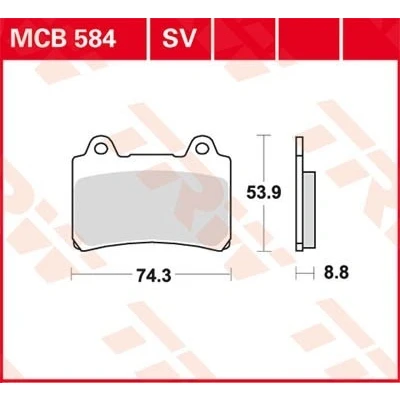Billede af TRW Organic Allround MCB584 Bremseklodser