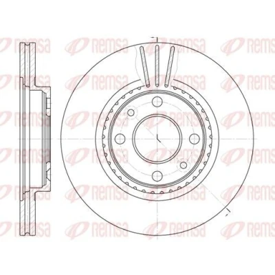 Billede af REMSA 6144.10 Bremseskiver foraksel 259, 259 20,6 4 ventileret RENAULT: TWINGO 2, CLIO Megane I Grandtour, DACIA: SANDERO LOGAN 2