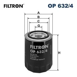 Billede af FILTRON OP 632/4 Oliefilter M 26 X 1.5 Påskruet filter KIA: CARNIVAL / GRAND 3, K2500 Ladvogn/Chassis, HYUNDAI: H 1 Cargo, Terracan Van SUV
