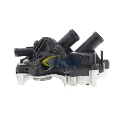 Billede af VEMO V15 99 2124 Vandpumpe 7 uden slange/rør, med pakning Termostat indbygget i vandpumpe, kølemiddelregulator mekanisk hus, Plastikhus