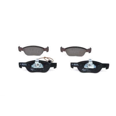 Billede af BOSCH 0 986 424 593 Bremseklodser Low Metallic med indbygget slidsensor anti knirke plade, stempelklips FIAT: Punto I Hatchback