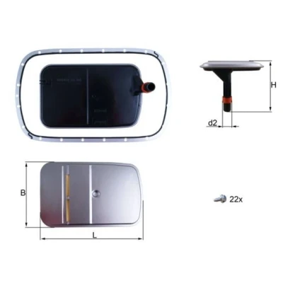 Billede af MAHLE ORIGINAL HX 165KIT Automatfilter med pakning BMW: 3 Touring, 5 Sedan