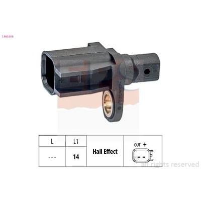 Billede af FACET 21.0018 ABS Sensor Made in Italy OE Equivalent FORD: MONDEO 4 Turnier, S Max Mk1, Focus 2 Kombi, VOLVO: V50, XC60 I, C30, MAZDA: 5