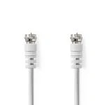 Billede af Satellit &amp; Antennekabel F Han Nikkelplateret 75 Ohm Dobbelt afskærmet 3.00 m Runde PVC Hvid Box