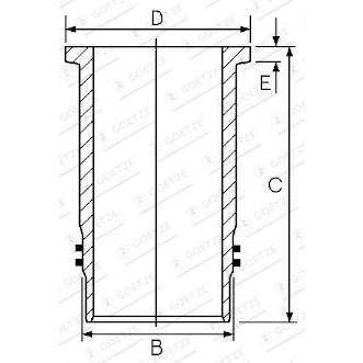 Billede af GOETZE ENGINE 15 451040 00 Cylinderforing 126mm