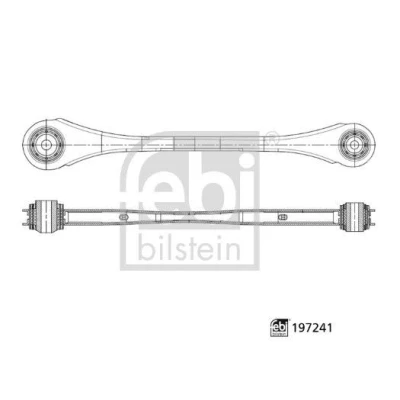 Billede af FEBI BILSTEIN 197241 Bærearm med gummilejer Bagaksel venstre krydsarm Stålplade