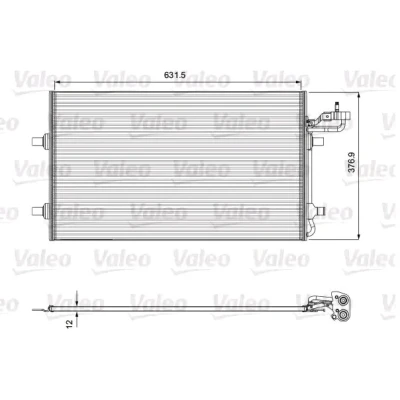Billede af VALEO 814323 Kondensator uden tørrer Aluminium 377 R 134a VOLVO: V50, S40 II, C70 2 Cabriolet