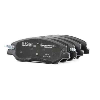 Billede af BOSCH 0 986 494 227 Bremseklodser Low Metallic med akustisk advarsel for slid anti knirke plade HYUNDAI: Grand Santa Fé, Fe 2, I