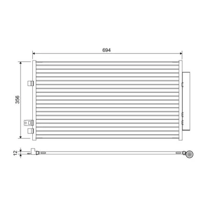 Billede af VALEO 822638 Kondensator med tørrer Aluminium 356