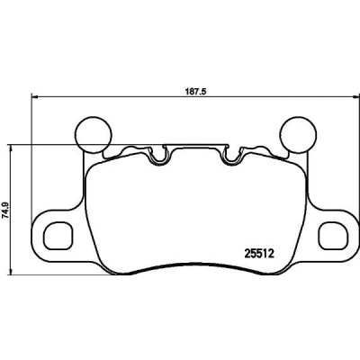 Billede af BREMBO P 65 038 Bremseklodser Forberedt til slidindikator uden tilbehør, med afbalanceringsvægt PORSCHE: 911 Cabriolet, Coupe