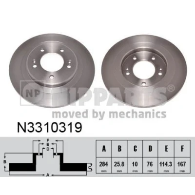 Billede af Bremseskive NIPPARTS N3310319