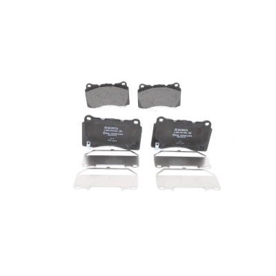 Billede af BOSCH 0 986 494 880 Bremseklodser Low Metallic Inkl. slidadvarselskontakt, med akustisk advarsel for slid anti knirke plade TESLA: Model S